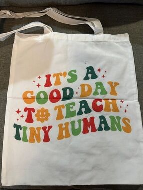 Canvas Teacher Tote Bag NWOT